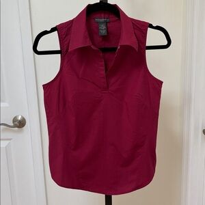 Banana Republic Sleeveless Magenta Blouse - cotton